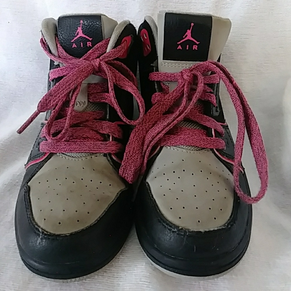 Pink and black Jordan Nike Shoes